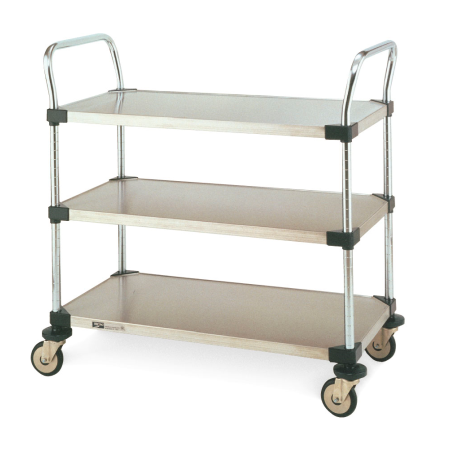 MW Series 3 Tier Solid Shelves Utility Cart