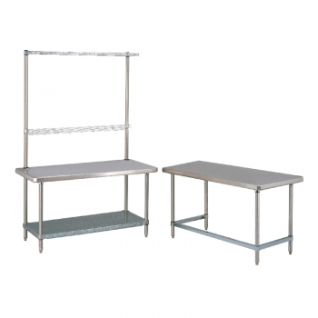 HD Super Stationary Table With Overhead And U Frame (Stainless Steel)